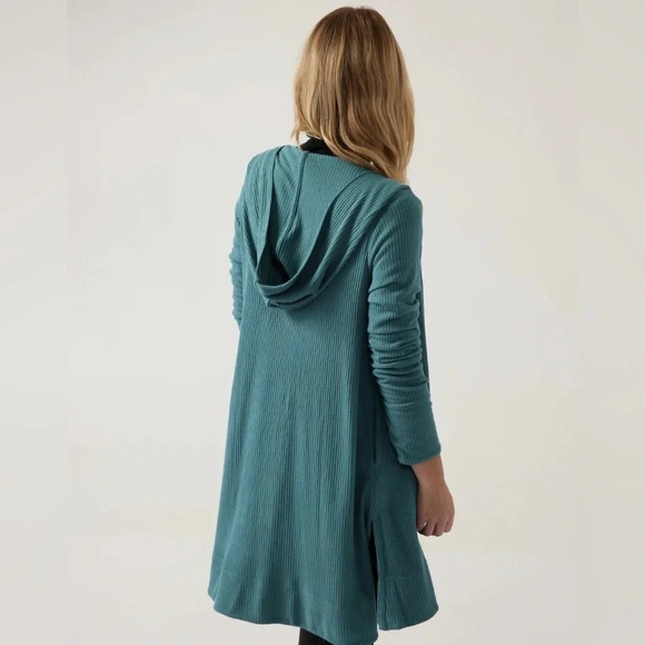 NWT ATHLETA Harmony Pose Wrap Cardigan Sweater in Borealis Green Small - Picture 9 of 11